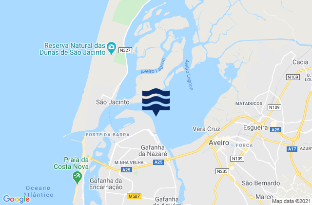 Ilhavo, Portugal tide times map