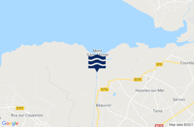 Ille-et-Vilaine, France tide times map