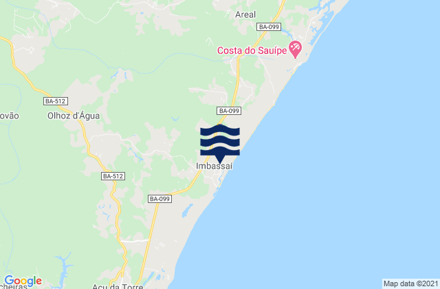 Imbacai, Brazil tide times map