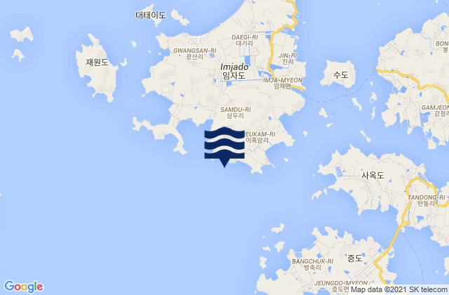 Imja-do, South Korea tide times map