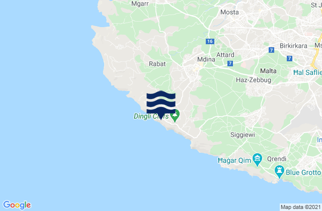 Imtarfa, Malta tide times map