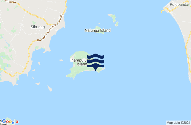 Inampulugan Island (Guimaras Island), Philippines tide times map