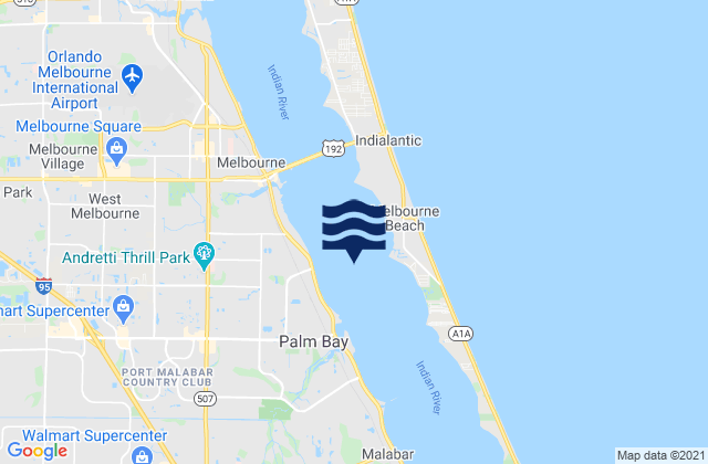 Indian River Lagoon, United States tide chart map