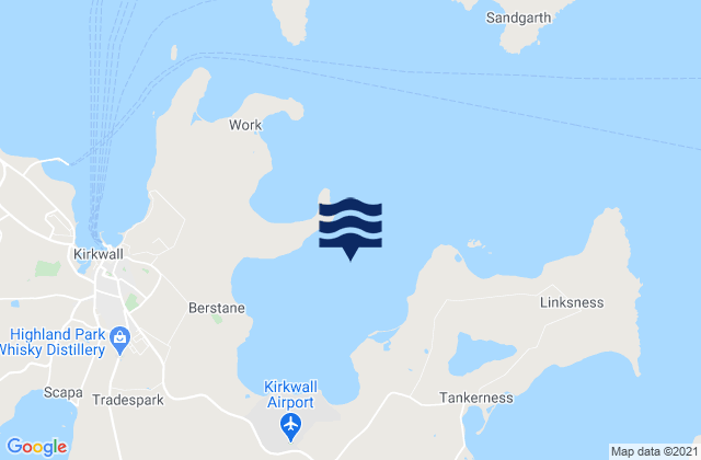 Inganess Bay, United Kingdom tide times map