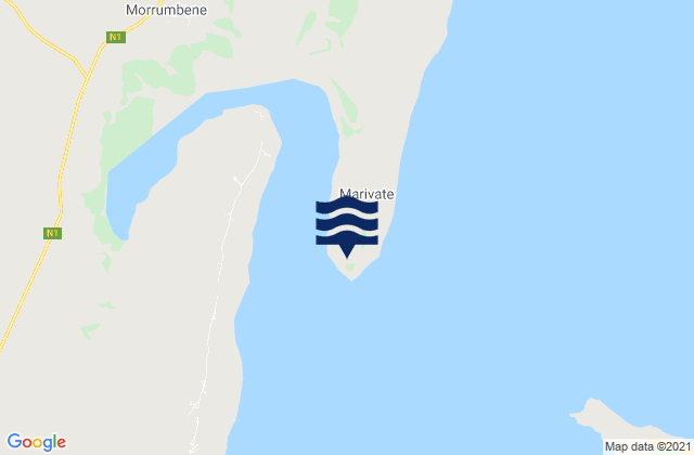 Inhambane Bay, Mozambique tide times map