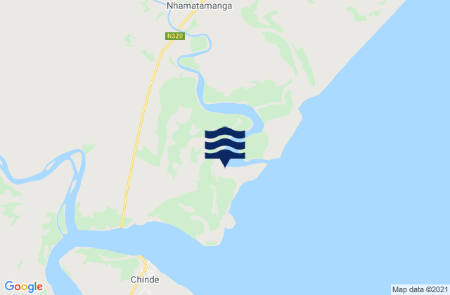 Inhamiara, Mozambique tide times map