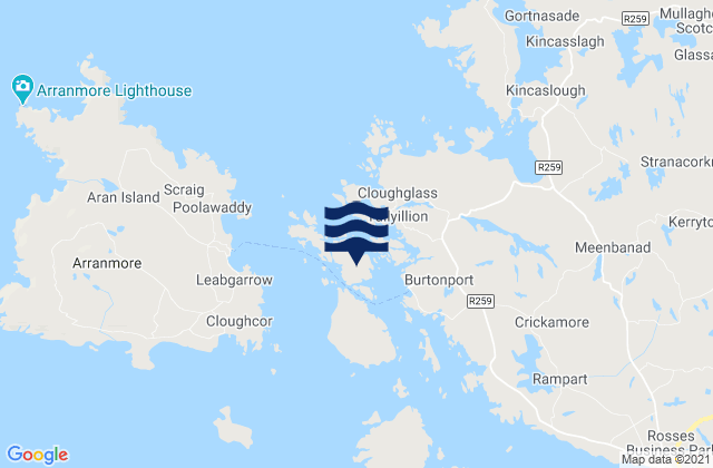 Inishcoo, Ireland tide times map