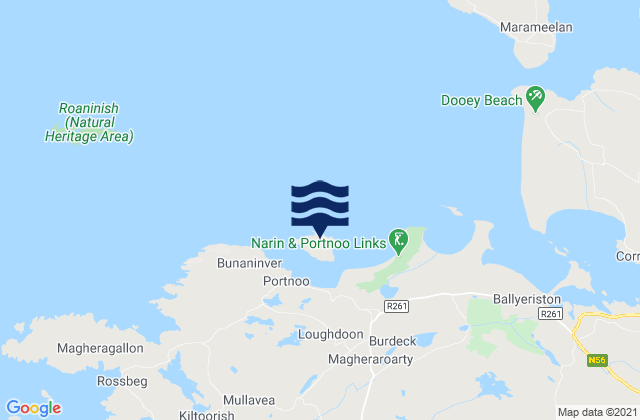 Inishkeel, Ireland tide times map