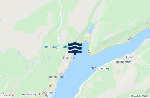 Inveraray, United Kingdom tide times map