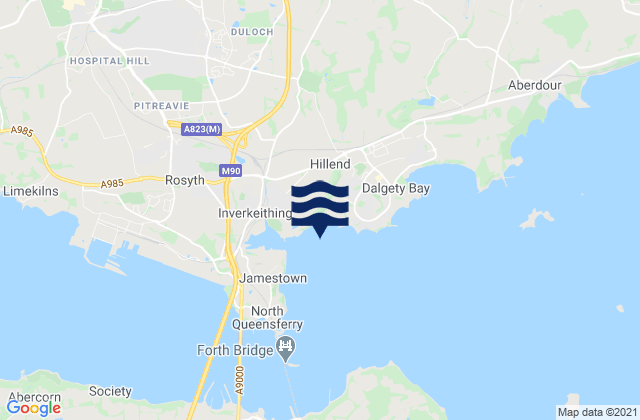 Inverkeithing Bay, United Kingdom tide times map