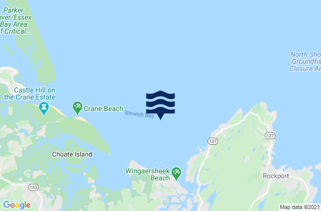 Ipswich Bay, United States tide chart map