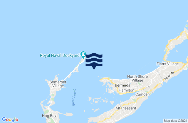 Ireland Island, United States tide chart map