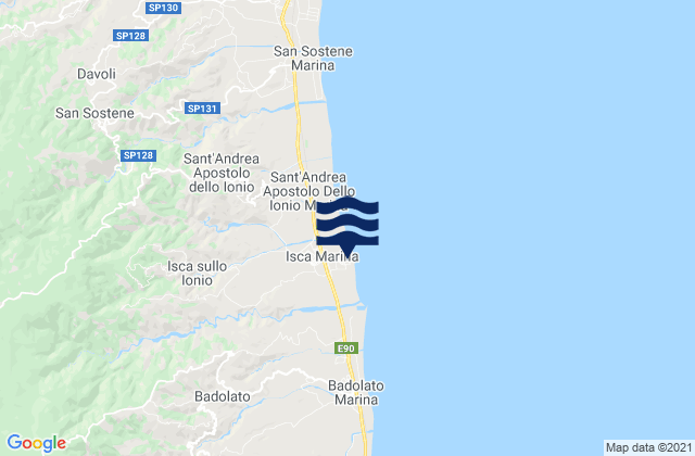 Isca Marina, Italy tide times map