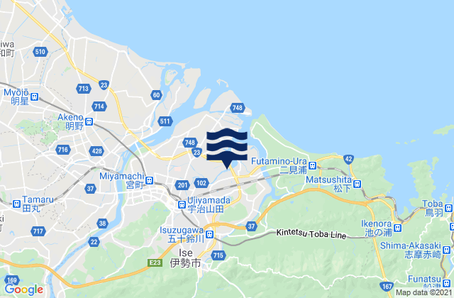 Ise-shi, Japan tide times map