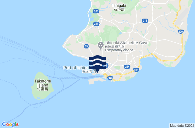 Ishigaki, Japan tide times map
