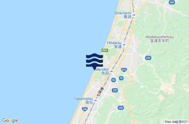 Ishikawa-ken, Japan tide times map