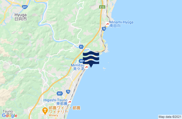 Ishinamigawa, Japan tide times map