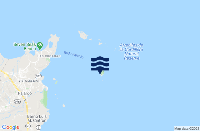 Isla Palominos, Puerto Rico tide times map