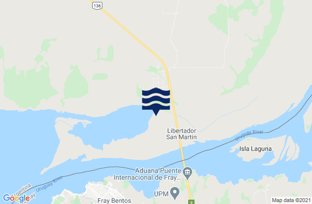 Isla San Lorenzo, Argentina tide times map