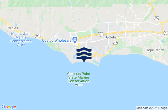 Isla Vista, United States tide chart map