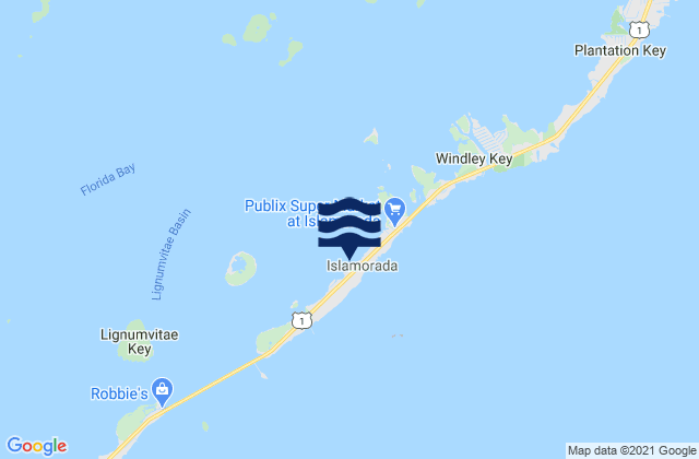 Islamorada (Upper Matecumbe Key Florida Bay), United States tide chart map