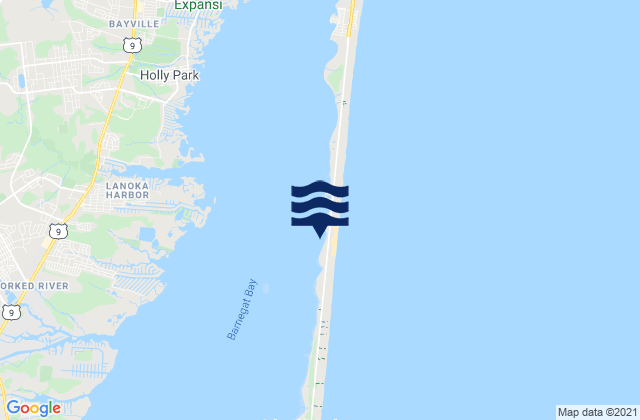 Island Beach, United States tide chart map