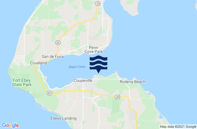 Island County, United States tide chart map
