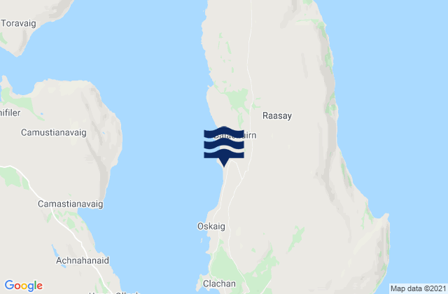 Island of Raasay, United Kingdom tide times map