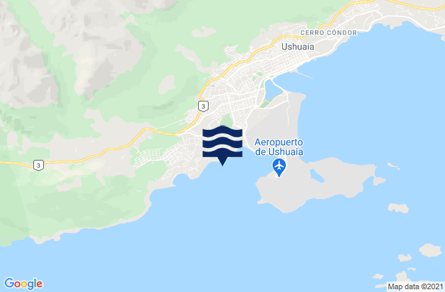 Islas Ano Nuevo, Chile tide times map