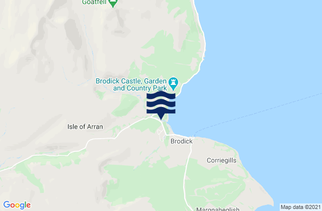 Isle of Arran, United Kingdom tide times map