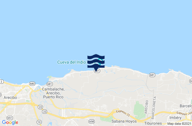 Islote Barrio, Puerto Rico tide times map