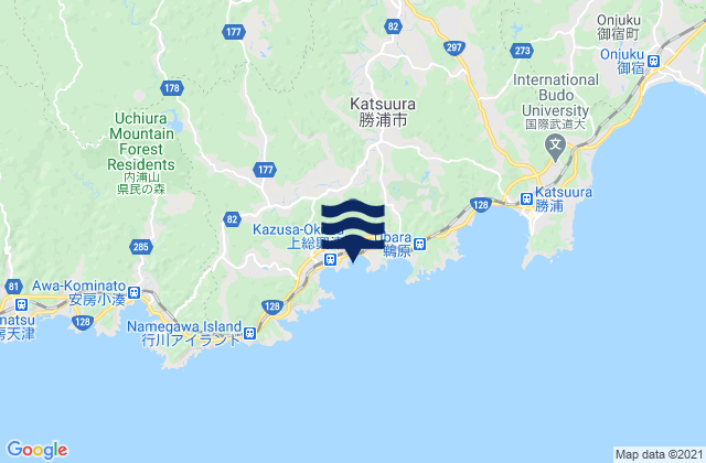 Isumi-gun, Japan tide times map