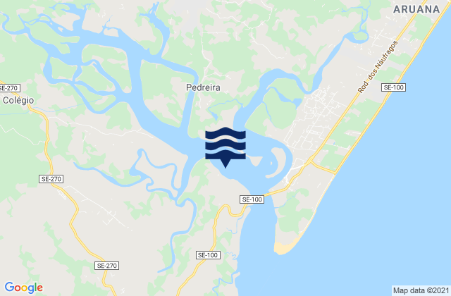 Itaporanga D'Ajuda, Brazil tide times map