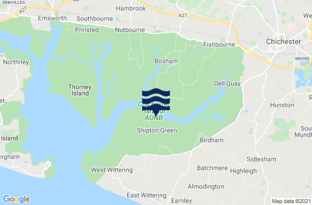 Itchenor, United Kingdom tide times map