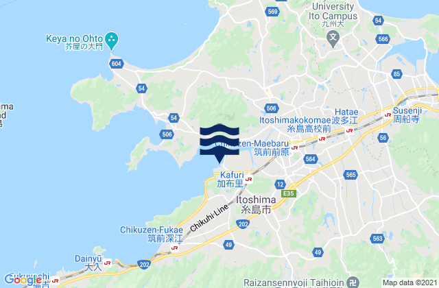 Itoshima-shi, Japan tide times map