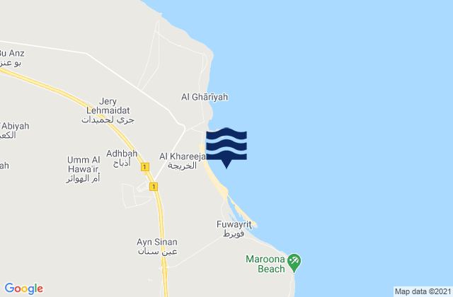 Jabal Fuwaira, Saudi Arabia tide times map