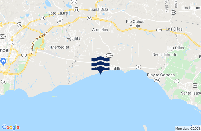 Jacaguas Barrio, Puerto Rico tide times map