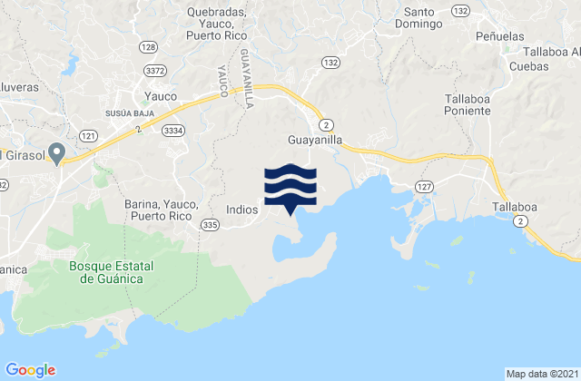 Jacana Barrio, Puerto Rico tide times map