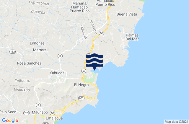 Jacanas Barrio, Puerto Rico tide times map