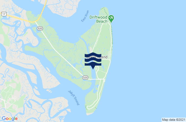 Jekyll Island Marina (Jekyll Creek), United States tide chart map