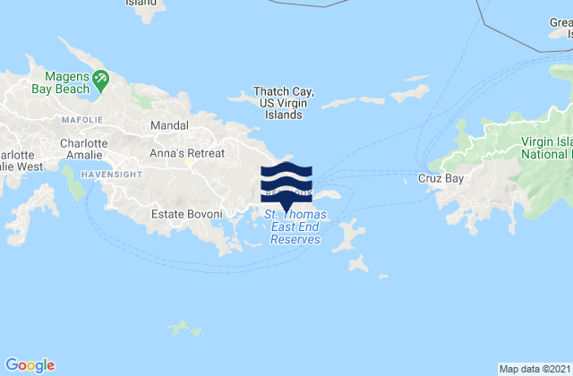 Jesters Island, U.S. Virgin Islands tide times map