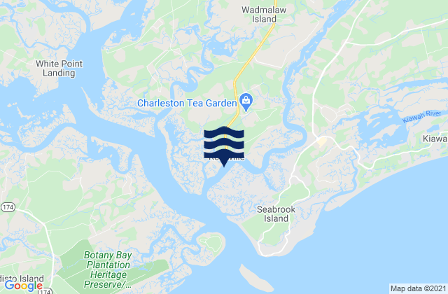 Johns Island Church Creek, United States tide chart map