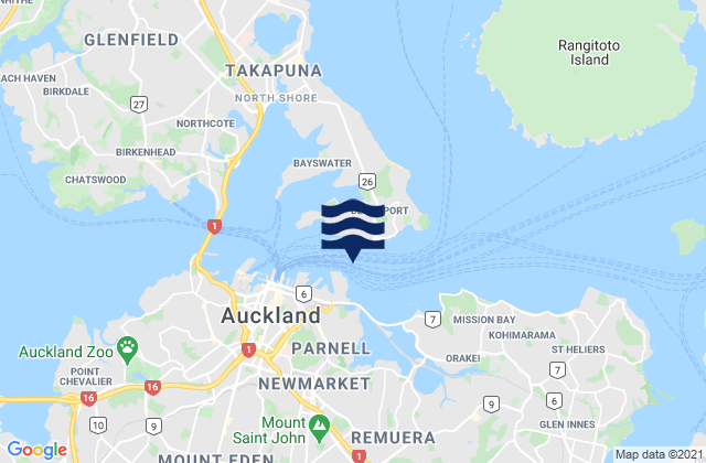 Judges Bay, New Zealand tide times map