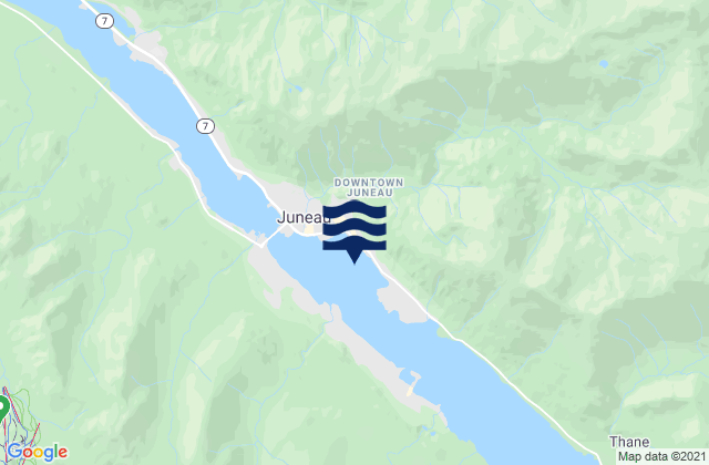 Juneau City and Borough, United States tide chart map