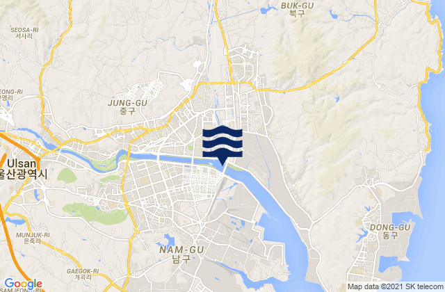 Jung-gu, South Korea tide times map