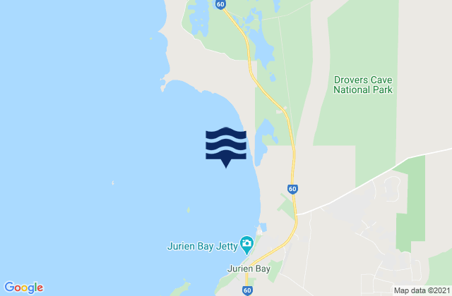 Jurien Bay, Australia tide times map