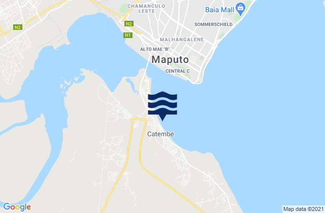 KaTembe, Mozambique tide times map