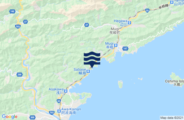 Kaifu Gun, Japan tide times map