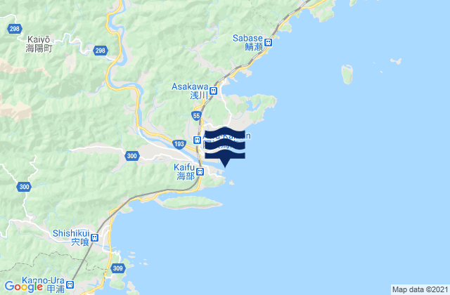Kaifu River, Japan tide times map