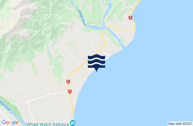 Kaikoura District, New Zealand tide times map